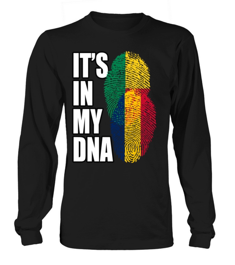 Chadian And Benin Mix Heritage DNA Flag Long sleeved Unisex