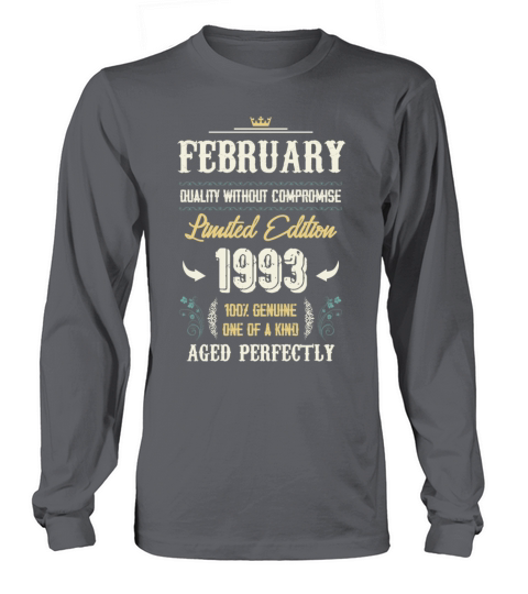 February 1993 Vintage Birthday Present Long sleeved Unisex