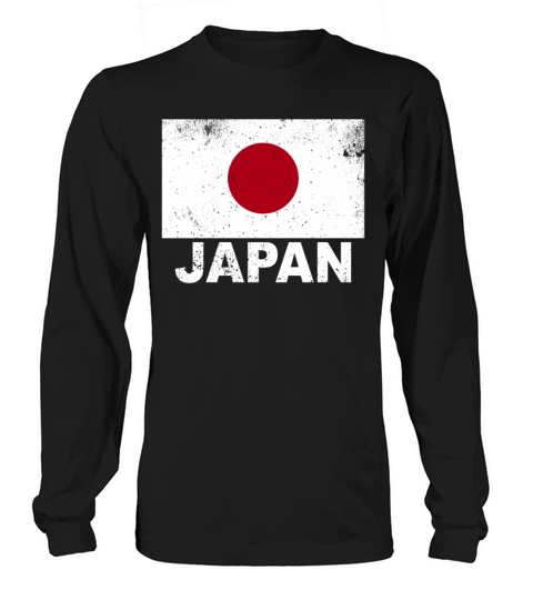 Japan Flag Vintage Japanese Origin Nationality Tra Long sleeved Unisex