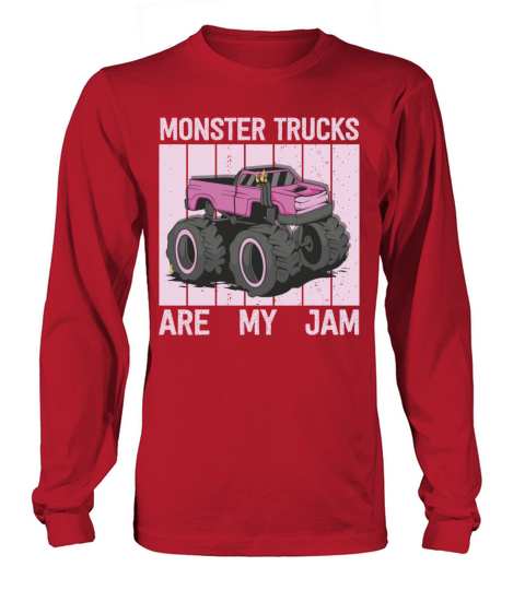 Monster Trucks Are My Jam Vintage Retro Long sleeved Unisex