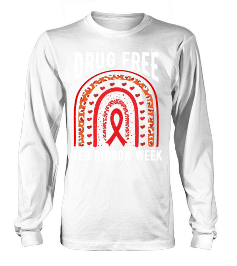 Rainbow Ribbon Week October Substance Wear Red Long sleeved Unisex