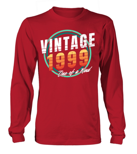 Vintage 1999 Shirt for Men Women 24 Year Old 24th Long sleeved Unisex