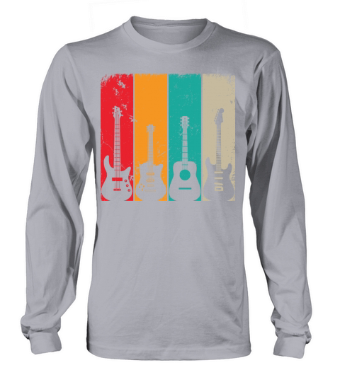 Vintage Guitar Retro Idea For Men Women Long sleeved Unisex