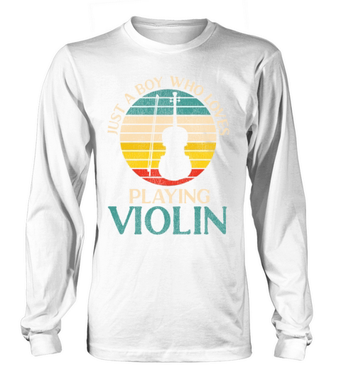 Violin Violinist Retro Vintage Long sleeved Unisex