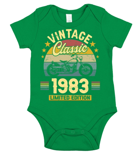 1983 40 Years Old Vintage 40th Birthday Short Sleeve Baby One-Piece