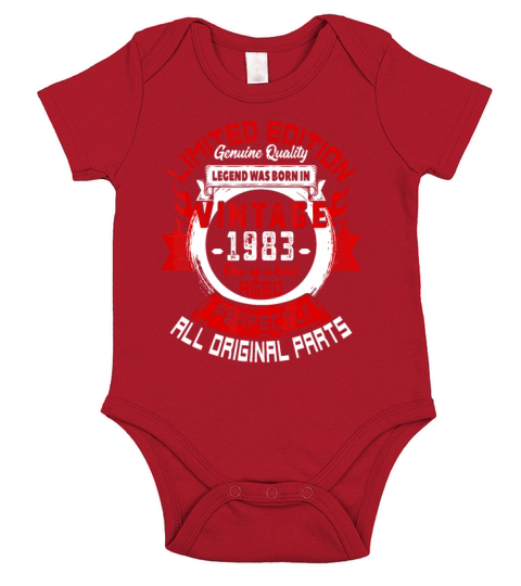 40th Birthday Gift Vintage Legends Born In 1983 40 Short Sleeve Baby One-Piece