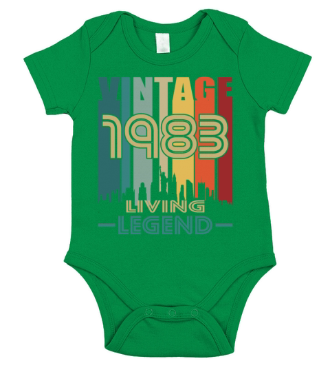 40th birthday vintage 1983 living legend Short Sleeve Baby One-Piece