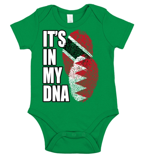 Bahraini And Trinidad Tobago Mix Heritage DNA Flag Short Sleeve Baby One-Piece
