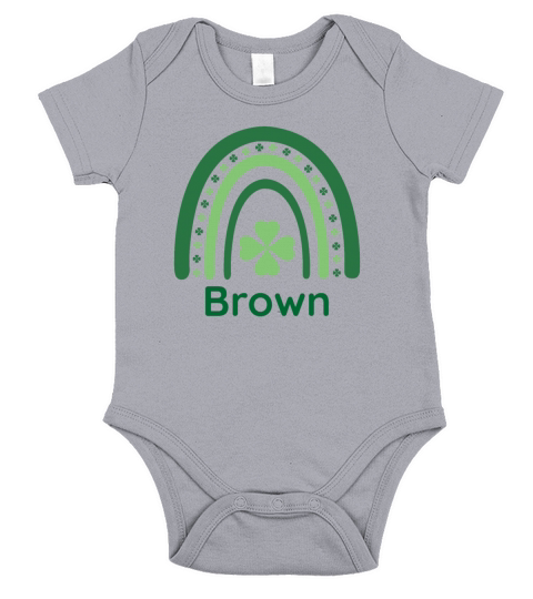 Brown Clover Charm Boho Rainbow Short Sleeve Baby One-Piece