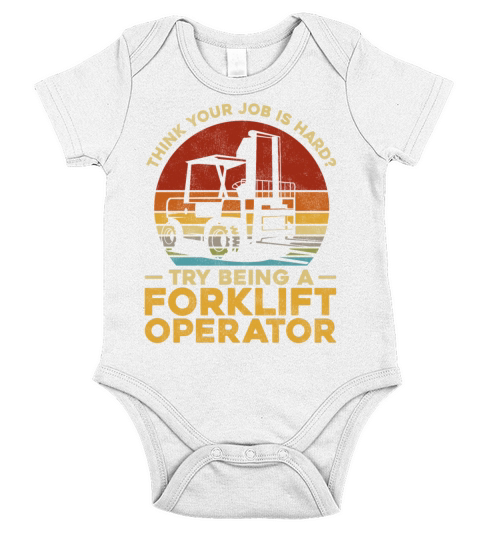 Certified Forklift Truck Operator Short Sleeve Baby One-Piece