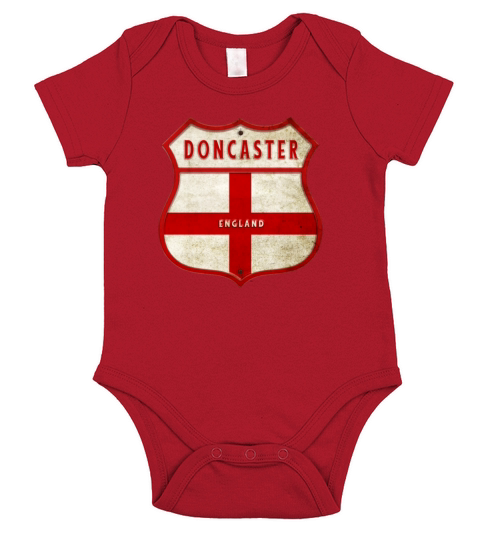 Doncaster England flag coat of arms design Short Sleeve Baby One-Piece