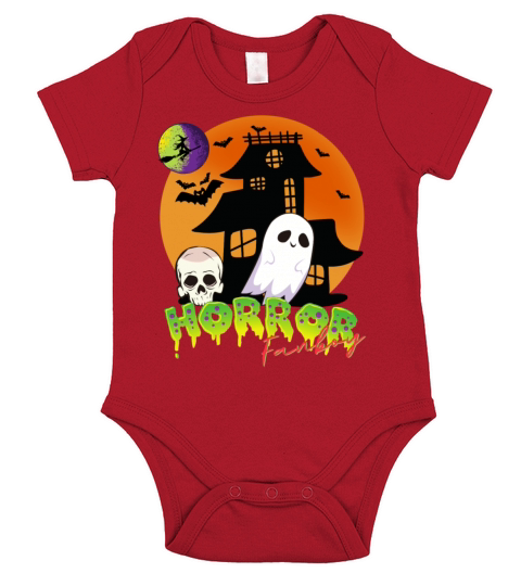 Horror Fanboy Ghost Design Short Sleeve Baby One-Piece