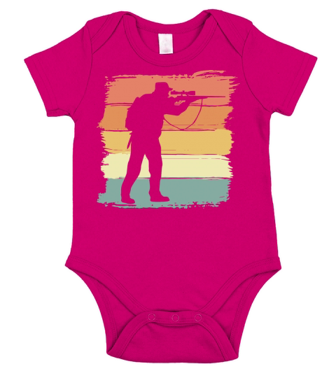 Hunting retro vintage Short Sleeve Baby One-Piece