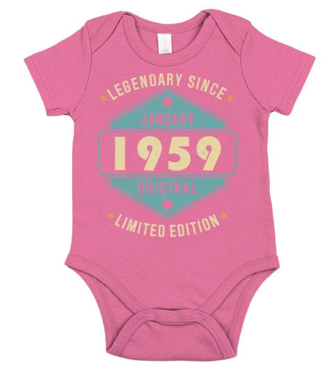 Legendary Since January 1959 Limited Edition Short Sleeve Baby One-Piece