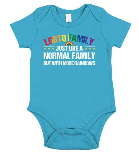 LGBTQ Family Gay Pride Rainbow Short Sleeve Baby One-Piece