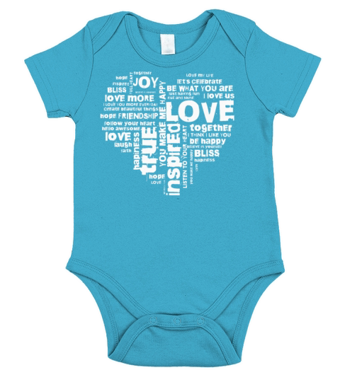 Love Joy Inspiration Words Valentine’s day Short Sleeve Baby One-Piece