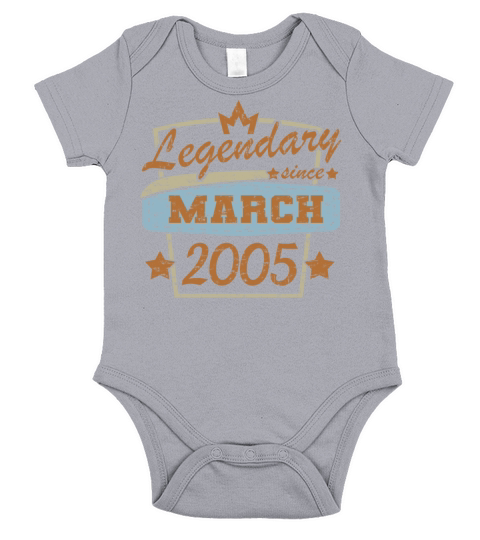March 2005 birthday retro Short Sleeve Baby One-Piece
