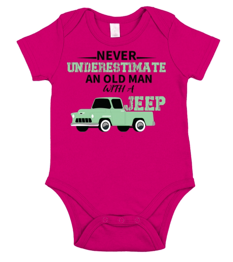 never underestimate an old man with a jeep Short Sleeve Baby One-Piece