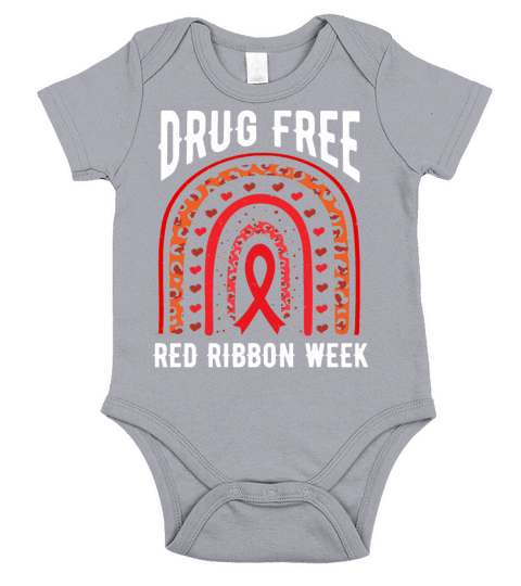 Rainbow Ribbon Week October Substance Wear Red Short Sleeve Baby One-Piece