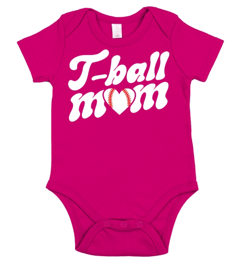 Retro Groovy Tball Parent Player T-Ball Mom Short Sleeve Baby One-Piece