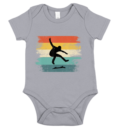Skateboarder Gifts Vintage Skater Retro Short Sleeve Baby One-Piece