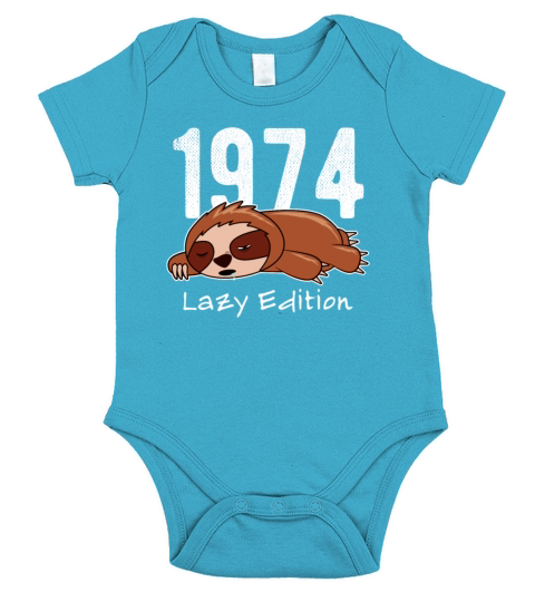Sloth Vintage 1974 Birthday Lazy Edition Short Sleeve Baby One-Piece