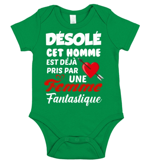 Sorry this man is already taken by a fantastic wom Short Sleeve Baby One-Piece