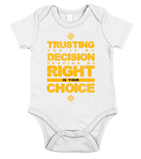 Trusting Decision Right Choice Short Sleeve Baby One-Piece
