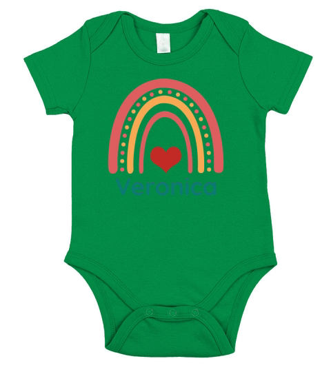 Veronica Vintage Boho Rainbow Short Sleeve Baby One-Piece