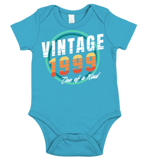 Vintage 1999 Shirt for Men Women 24 Year Old 24th Short Sleeve Baby One-Piece