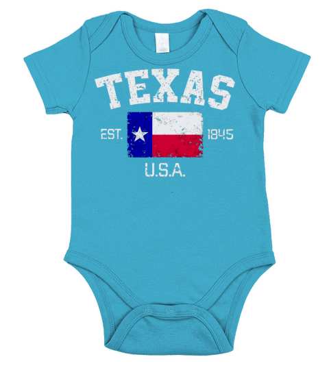 Vintage Texas Austin Est 1845 Souvenir Short Sleeve Baby One-Piece
