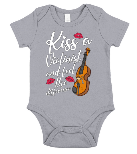 Violin Kiss A Violinist And Music Note Violinist Short Sleeve Baby One-Piece