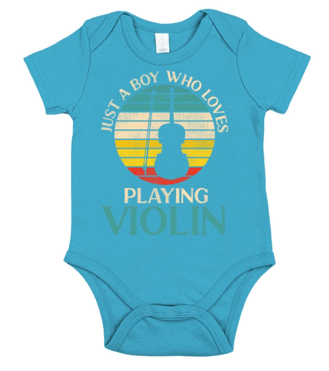 Violin Violinist Retro Vintage Short Sleeve Baby One-Piece