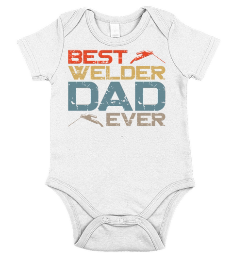 Welder Welding Dad Father Vintage Short Sleeve Baby One-Piece
