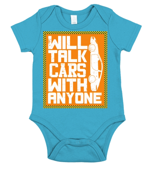 Will Talk Cars With Anyone Retro Vintage Design Short Sleeve Baby One-Piece