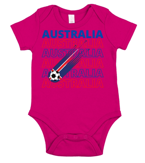 World Australia Soccer Vintage Short Sleeve Baby One-Piece