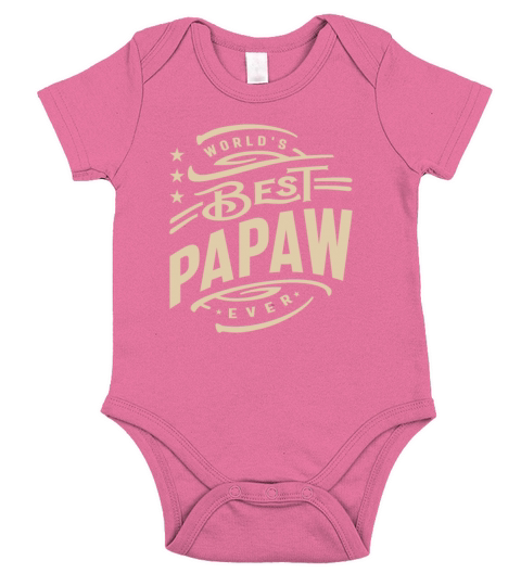 Worlds Best Papaw Ever Funny Short Sleeve Baby One-Piece
