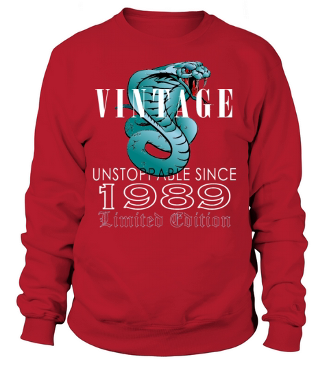 1989 Vintage Snake 34 Years Limited Edition Sweatshirt Unisex