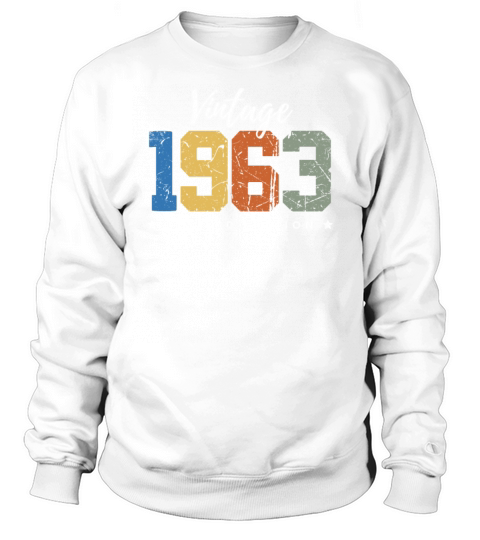 60 Years Vintage 1963 Retro 60th Birthday Sweatshirt Unisex