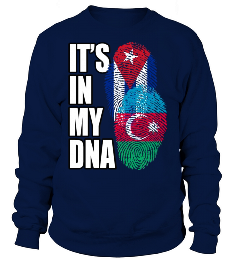 Azerbaijani And Cuban Mix Heritage DNA Flag Sweatshirt Unisex