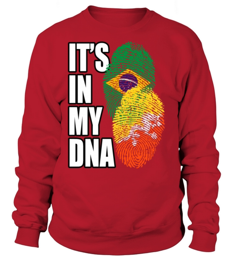 Bhutanese And Brazilian Mix Heritage DNA Flag Sweatshirt Unisex