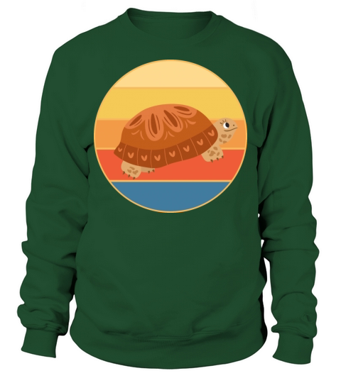 Cute Turtle Vintage Retro Sunset Marine Animal Sweatshirt Unisex
