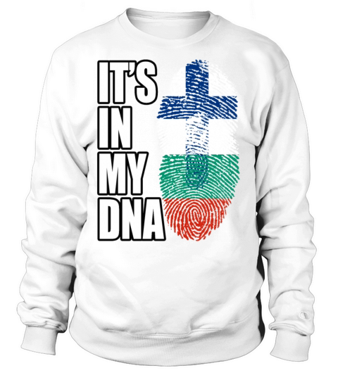 Finland And Bulgarian Mix Heritage DNA Flag Sweatshirt Unisex