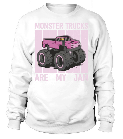Monster Trucks Are My Jam Vintage Retro Sweatshirt Unisex