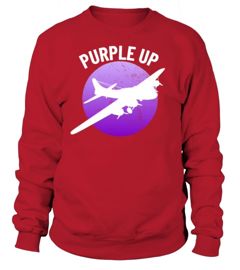 Purple Up B17 Flying Fortress WW2 Military Kid B17 Sweatshirt Unisex