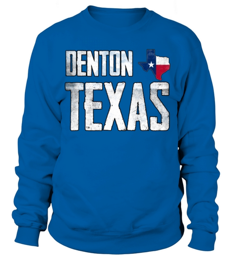Vintage Denton Texas Flag Sweatshirt Unisex