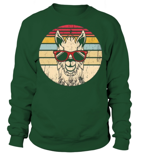 Vintage Llama Retro Colorful Alpaca Sweatshirt Unisex