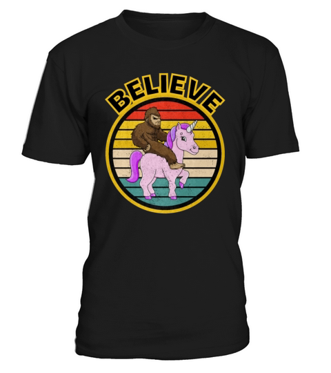 Bigfoot Riding A Unicorn T-Shirt Unisex