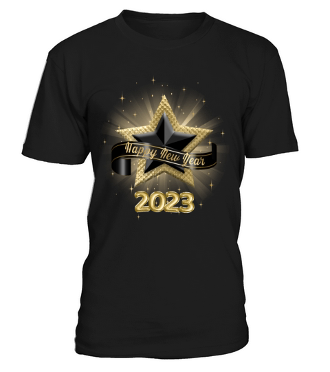 Happy New Year Black and Gold T-Shirt Unisex