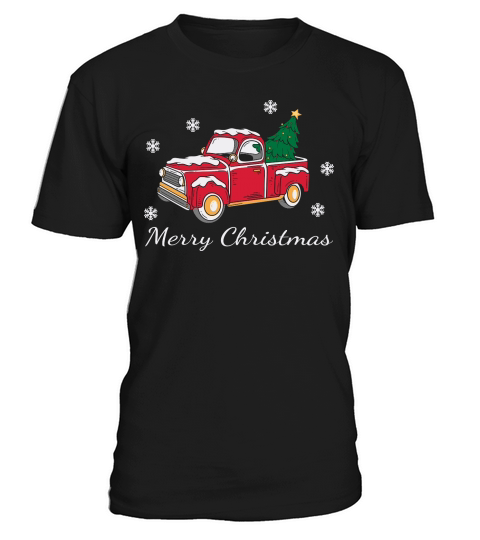 Merry Christmas tree with red T-Shirt Unisex